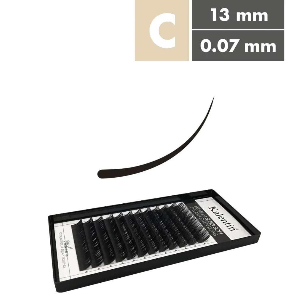 Kalentin Extensiones De Pestañas Clásicas Curva C 0,07 13 mm